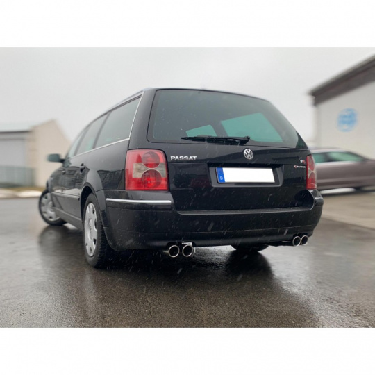 Fox Sportauspuff koncový tlumič výfuku s koncovkou 2x76 Typ 16 na obou stranách pro Volkswagen Passat 3B, 3BG 4-Motion s motorem 1.9 TDI, 2.3, 2.5 TDI, 2.8, 4.0
