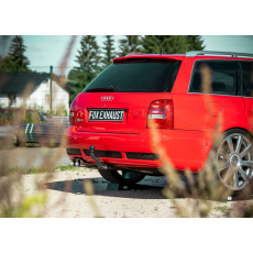 Fox Sportauspuff koncový a středový tlumič včetně Y-adaptéru pro připojení na 76mm downpipe s koncovkou 2x90 Typ 25 dvojitá pro Audi S4 B5 s motorem 2.7 Fox Sportauspuff koncový a středový tlumič včetně Y-adaptéru pro připojení na 76mm downpipe s koncovkou 2x90 Typ 25 dvojitá pro Audi S4 B5 s motorem 2.7