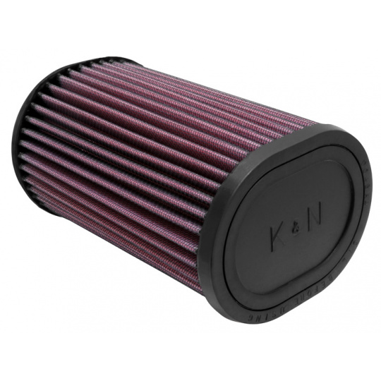 K&N univerzální oválný filtr se vstupem 62 mm a výškou 178 mm, gumový vrchlík