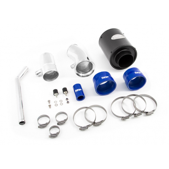 Forge Motorsport kit sání pro Fiat 500, barva hadic: modrá, materiál filtru: bavlněný