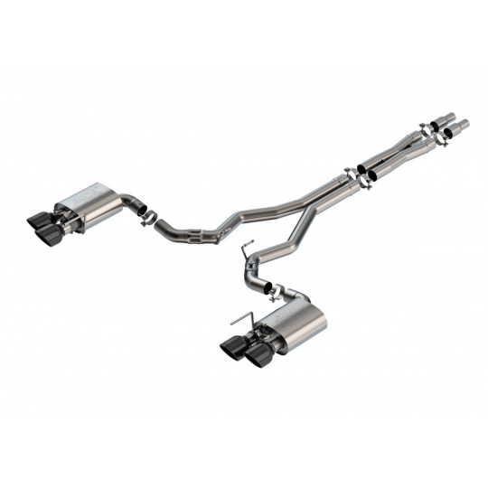 Borla Cat-Back výfukový systém "ATAK" pro Ford Mustang Dark Horse, 5l V8, automat/manual, r.v. 2024, typ koncovek: černé Borla Cat-Back výfukový systém "ATAK" pro Ford Mustang Dark Horse, 5l V8, automat/manual, r.v. 2024, typ koncovek: černé