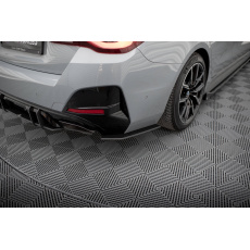 Maxton Design "Street Pro" boční difuzory pod zadní nárazník pro BMW řada 4 G26 /M440i, plast ABS bez povrchové úpravy, s červenou linkou