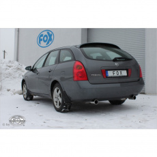 Fox Sportauspuff koncový tlumič výfuku s koncovkou 1x90 Typ 12 na obou stranách pro Nissan Primera P12 2002- s motorem 1.8, 2.0, Traveller