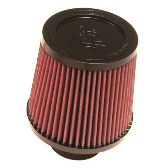 K&N univerzální kulatý zkosený filtr se vstupem 70 mm a výškou 140 mm, gumový vrchlík, délka vstupní příruby 51 mm