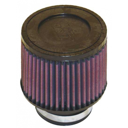 K&N univerzální kulatý zkosený filtr se vstupem 76 mm a výškou 102 mm, gumový vrchlík