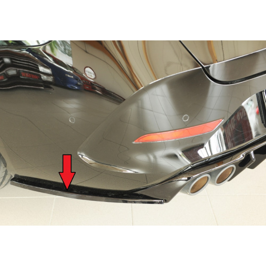 Rieger spoiler pod zadní nárazník na levé straně pro Cupra Leon KL 5-dvéř. (ST/sportstourer) r.v. 09/20-, plast ABS lakovaný do černé lesklé barvy Rieger spoiler pod zadní nárazník na levé straně pro Cupra Leon KL 5-dvéř. (ST/sportstourer) r.v. 09/20-, plast ABS lakovaný do černé lesklé barvy