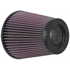 K&N univerzální kulatý zkosený filtr se vstupem 114 mm a výškou 152 mm, karbonový vrchlík