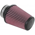 K&N univerzální kulatý zkosený filtr se vstupem 76 mm a výškou 152 mm, kovový vrchlík