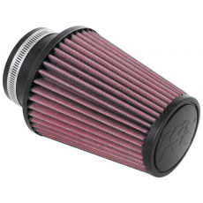 K&N univerzální kulatý zkosený filtr se vstupem 76 mm a výškou 152 mm, kovový vrchlík