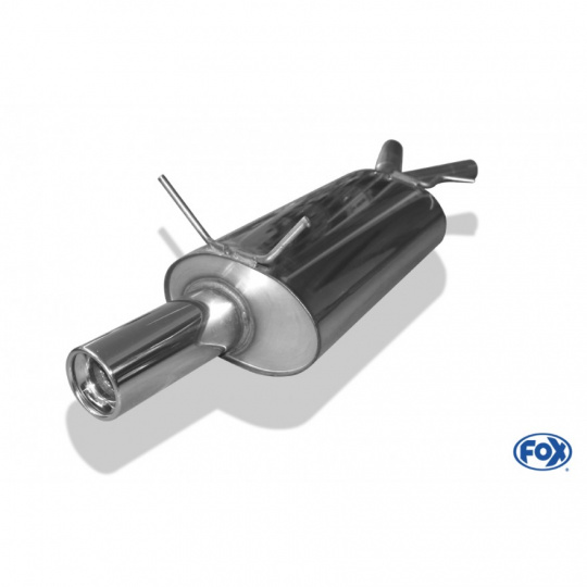 Fox Sportauspuff koncový tlumič výfuku s koncovkou 1x90 Typ 13 pro Renault Megane I s motorem 1.4, 1.6, 1.8, 1.9 DTi, 2.0, typ DA (Coach)