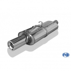 Fox Sportauspuff koncový tlumič výfuku s koncovkou 1x90 Typ 13 pro Opel Astra F s motorem 1.4, 1.5 D, 1.6, 1.6 D, 1.8, 2.0