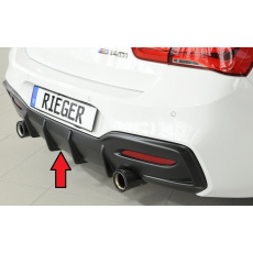 Rieger vložka zadního nárazníku pro BMW řada 1 F20, F21 sedan / 2-dvéř., sedan / 4-dvéř. po faceliftu LCI, plast ABS bez povrchové úpravy