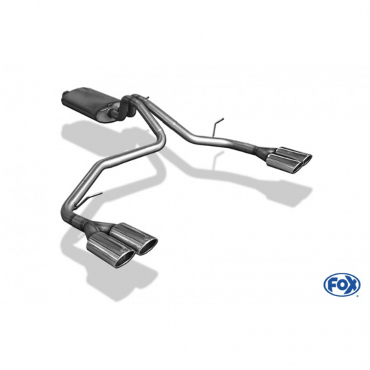 Fox Sportauspuff výfukový systém od katalyzátoru s koncovkou 2x115x85 Typ 32 na obou stranách pro Cadillac Escalade s motorem 6.2 l