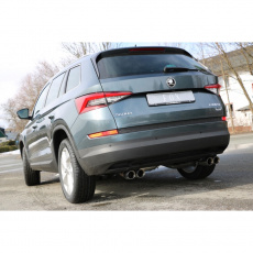 Fox Sportauspuff koncový tlumič výfuku s koncovkou 2x80 Typ 25 na obou stranách pro Škoda Kodiaq 2017- s motorem 2.0 TDI, vyústění pod nárazníkem