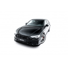 Maxton Design spoiler pod přední nárazník ver.1 pro Audi S6 C8, černý lesklý plast ABS