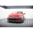Maxton Design spoiler pod přední nárazník s křidélky ver.3 pro Volkswagen Golf R-Line Mk8, černý lesklý plast ABS