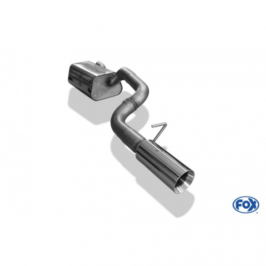 Fox Sportauspuff koncový tlumič výfuku s koncovkou 1x90 Typ 24 pro Ford Focus II 2004-01/2008 s motorem 1.4, 1.6, 1.8, 2.0