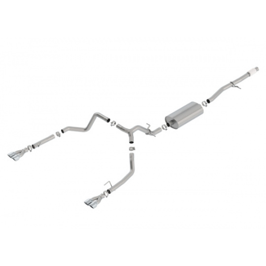 Borla Cat-Back výfukový systém "Touring" pro GMC Sierra 1500 5,3l V8, s aut. převodovkou, 2WD/AWD, EC/SB 78,8", CC/SHB 69,3", 147,4" WB, r.v. 2019-2020 Borla Cat-Back výfukový systém "Touring" pro GMC Sierra 1500 5,3l V8, s aut. převodovkou, 2WD/AWD, EC/SB 78,8", CC/SHB 69,3", 147,4" WB, r.v. 2019-2020