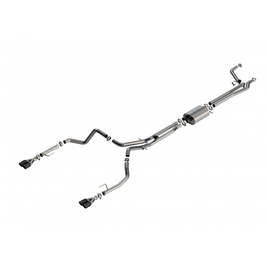 Borla Cat-Back výfukový systém "S-Type" pro GMC Sierra 1500 6.2L V8, automat, 2WD/4WD, EC s SB (6'7") 147.4" WB/ CC s SB (5'10") 147.4" WB, r.v. 2024-2025, mimo ZR2 a AT4X, typ koncovek: karbonové Borla Cat-Back výfukový systém "S-Type" pro GMC Sierra 1500 6.2L V8, automat, 2WD/4WD, EC s SB (6'7") 147.4" WB/ CC s SB (5'10") 147.4" WB, r.v. 2024-2025, mimo ZR2 a AT4X, typ koncovek: karbonové