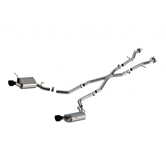 Borla Cat-Back výfukový systém "S-Type" pro Dodge Durango RT 3,6 V6 / 5,7l V8, 2WD a 4WD, automat, r.v. 2011-2025, typ koncovky: černá Borla Cat-Back výfukový systém "S-Type" pro Dodge Durango RT 3,6 V6 / 5,7l V8, 2WD a 4WD, automat, r.v. 2011-2025, typ koncovky: černá