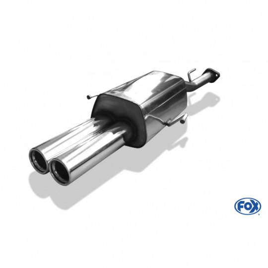 Fox Sportauspuff koncový tlumič výfuku s koncovkou 2x76 Typ 13 pro Opel Astra G s motorem 1.8, 2.2