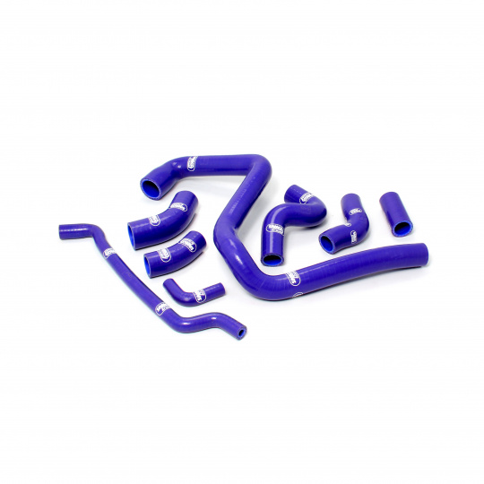 Samco Sport 8-dílná sada silikonových hadic pro vedení chladicí kapaliny pro Audi S6 B5 10/1997-9/2001 BiTurbo 2.7l Twin Turbo, barva: modrá