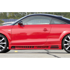 Rieger boční práh mont. strana levá pro Audi TT 8J kupé, roadster, r.v. 09/06-, plast ABS bez povrchové úpravy, s prolisem, s prolisem a dvěma výřezy