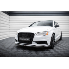 Maxton Design spoiler pod přední nárazník ver.2 pro Audi A3 8V, černý lesklý plast ABS, Sedan