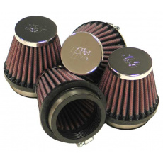 K&N sada univerzálních filtrů se vstupem 54 mm a výškou 70 mm, kovový vrchlík, 4 vzduchové filtry