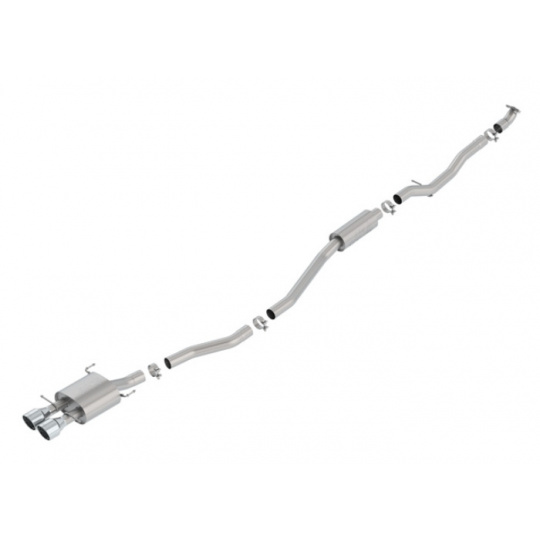 Borla Cat-Back výfukový systém "S-Type" typ 19 pro Honda Civic Si 1.5l Turbo s manuální převodovkou, FWD, 2-dvéř., r.v. 2017-2020, typ koncovek: chromové Borla Cat-Back výfukový systém "S-Type" typ 19 pro Honda Civic Si 1.5l Turbo s manuální převodovkou, FWD, 2-dvéř., r.v. 2017-2020, typ koncovek: chromové