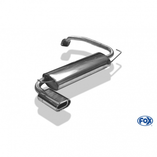 Fox Sportauspuff koncový tlumič výfuku s koncovkou 135x80 Typ 53 pro Mazda 323 BA s motorem 1.3, 1.5