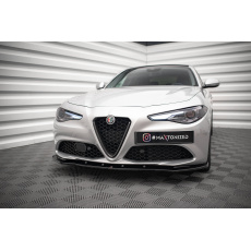 Maxton Design spoiler pod přední nárazník pro Alfa Romeo Giulia Sport, černý lesklý plast ABS