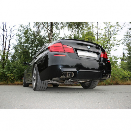 Fox Sportauspuff koncový tlumič výfuku s koncovkou 2x90 Typ 25 na obou stranách pro BMW řada 5 F10 s motorem 4.4