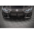 Maxton Design "Street Pro" spoiler pod přední nárazník pro BMW řada 4 G22/M-Pack, plast ABS bez povrchové úpravy, s červenou linkou