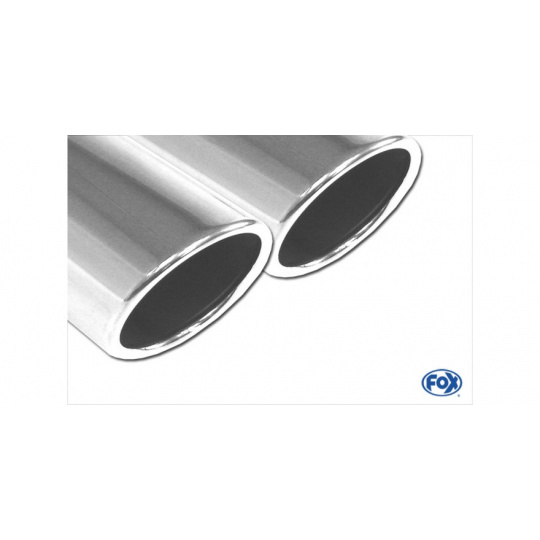 Fox Sportauspuff koncový tlumič výfuku s koncovkou 2x90 Typ 16 pro Jeep Commander s motorem 3.0 CRD