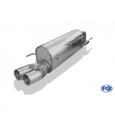 Fox Sportauspuff koncový tlumič výfuku s koncovkou 2x76 Typ 12 pro Fiat Grande Punto Benzin s motorem 1.2, 1.4