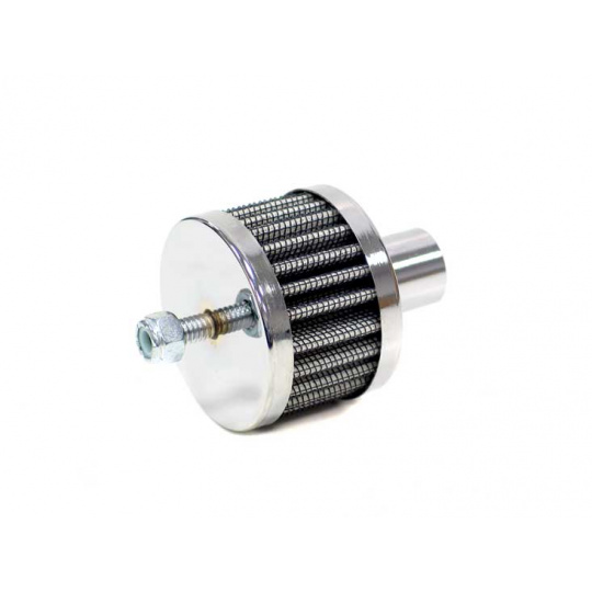 K&N univerzální odvětrávací filtr s vnějším průměrem 51 mm a výškou 38 mm, průměr vstupu, délka vstupní příruby 22 mm, materiál Bavlněná gáza, vrchlík kovový vrchlík