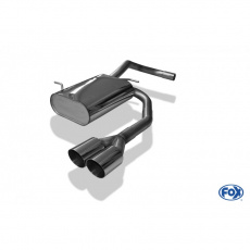 Fox Sportauspuff koncový tlumič výfuku s vývodem uprostřed s koncovkou 2x80 Typ 14 pro Volkswagen Lupo 1997- s motorem 1.4, 1.6