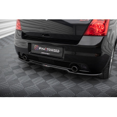 Maxton Design středový spoiler pod zadní nárazník s žebrováním pro Suzuki Swift Mk4 Sport, černý lesklý plast ABS