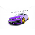 Maxton Design "Street Pro" spoiler pod přední nárazník pro Volkswagen Golf R Mk8 Facelift, plast ABS bez povrchové úpravy, s červenou linkou