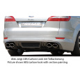 Rieger spoiler pod zadní nárazník SG-Design pro Ford Mondeo BA7 combi před faceliftem r.v. 03/07-09/10, plast ABS s povrchovou úpravou Carbon-Look, pro vozy s dvojitou koncovkou na obou stranách