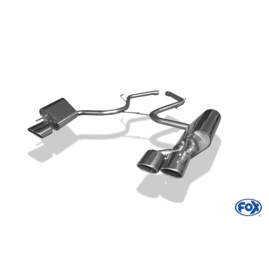 Fox Sportauspuff koncový tlumič výfuku s koncovkou 2x115x85 Typ 32 na obou stranách pro Mercedes SL 230 s motorem 3.5, 5.5
