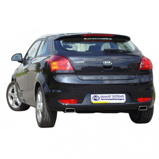 Fox Sportauspuff koncový díl s koncovkou 145x65 Typ 60 na obou stranách pro Kia Pro Ceed s motorem 1.4, 1.6, 2.0