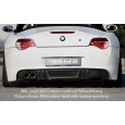 Rieger spoiler pod zadní nárazník pro BMW Z4 E85 kupé, roadster po faceliftu r.v. 01/06-03/09, plast ABS s povrchovou úpravou Carbon-Look, pro orig. dvojitou koncovku vlevo