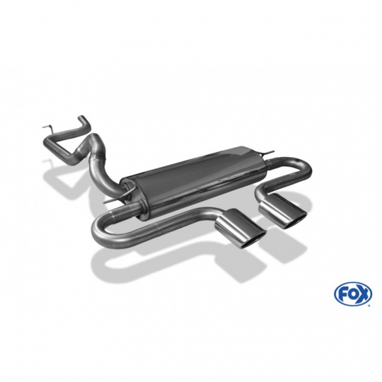 Fox Sportauspuff koncový tlumič výfuku s koncovkou 2x115x85 Typ 32 uprostřed pro Ford Focus III ST 2012- s motorem 2.0 TDCi