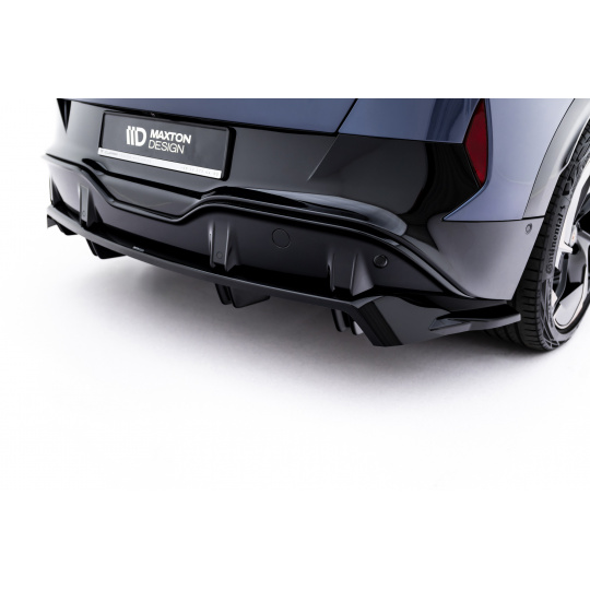 Maxton Design spoiler pod zadní nárazník s žebrováním pro Cupra Tavascan Mk1, černý lesklý plast ABS