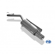 Fox Sportauspuff koncový tlumič výfuku s koncovkou 1x80 Typ 13 pro Renault Clio C 57, I B s motorem 1.2, 1.4, 1.9 D