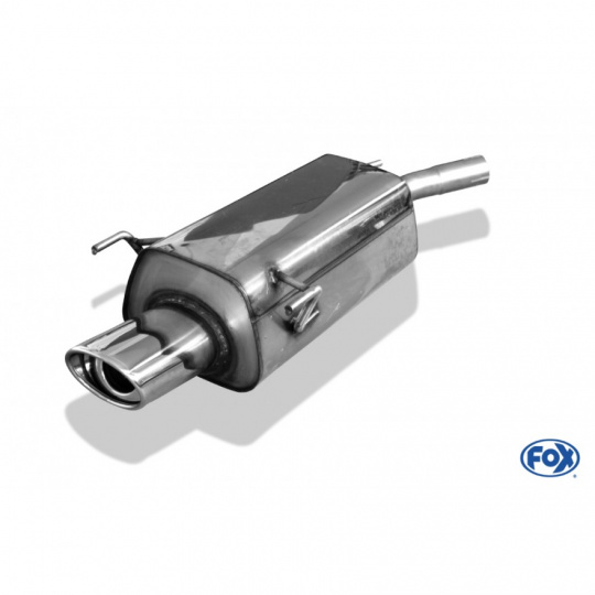 Fox Sportauspuff koncový tlumič výfuku s koncovkou 115x85 Typ 33 pro Opel Corsa C s motorem 1.0, 1.2, 1.3 D, 1.4, 1.7 D, 1.8