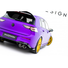 Maxton Design boční difuzory pod zadní nárazník ver.2 pro Volkswagen Golf R Mk8, černý lesklý plast ABS