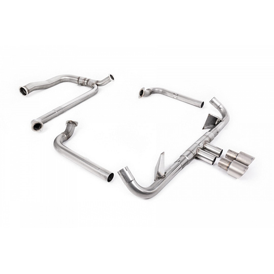 Milltek Sport kompletní výfukový systém vč. náhrady katalyzátoru pro Porsche Cayman 718 GTS 2.5T 2016-2020, typ koncovek: GT-100 titanové